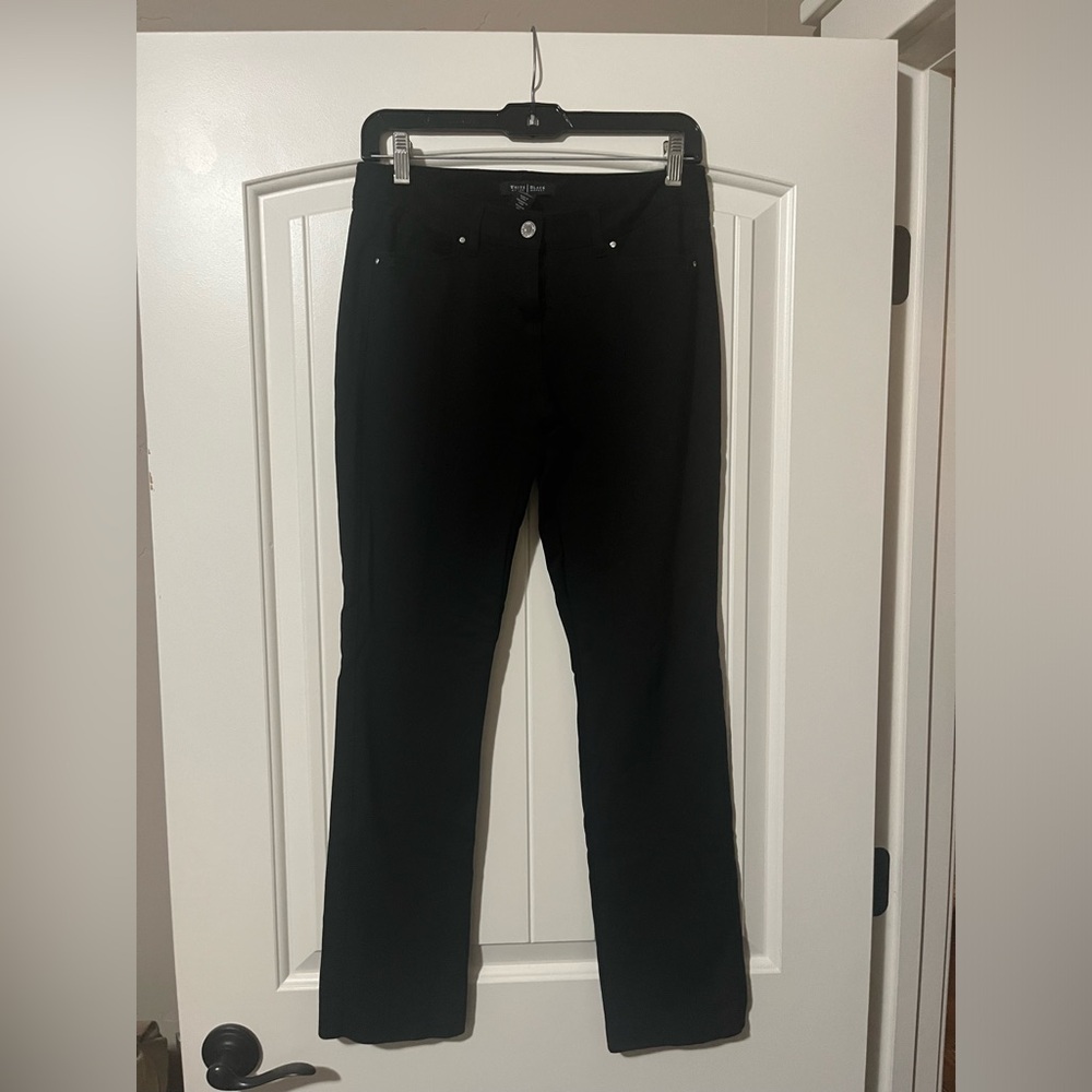 Black White House Black Market Pants Slim Leg Size 2R